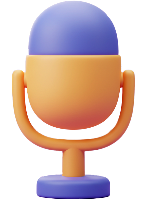 Microphone icon representing author interviews